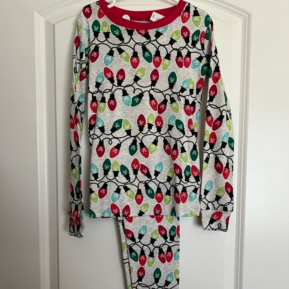 Christmas Lights Jammies. Size 7.